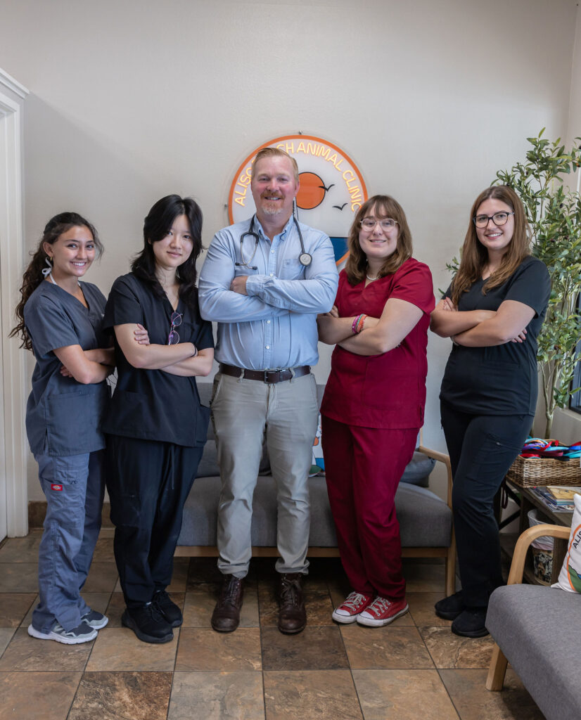 Aliso Beach Animal Clinic veterinarian and team providing urgent pet care in Laguna Beach