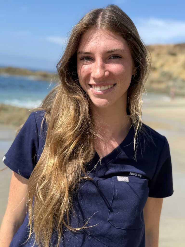 Audrey, a member of the Aliso Beach Animal Clinic team