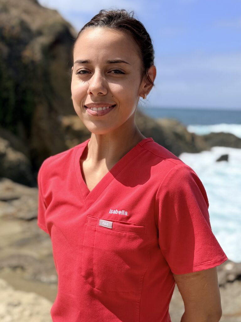 Bella, a member of the Aliso Beach Animal Clinic team